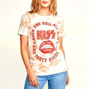 KISS Band Elizabeth and James metal rock Official cotton T-Shirt L NWT